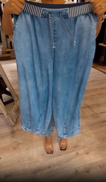Încarcă imaginea în vizualizatorul Galerie, Pantaloni casual cu picior larg, la modă și versatili, confortabili
