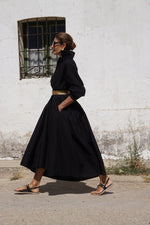 Încarcă imaginea în vizualizatorul Galerie, Rochie lungă de bumbac cu fustă largă
