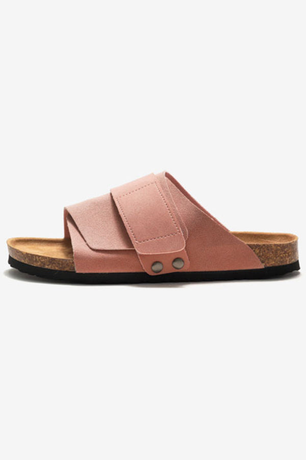 Sandale de plajă din piele mată, fără slip-on