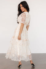 Încarcă imaginea în vizualizatorul Galerie, Rochie midi brodata din dantela
