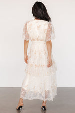 Încarcă imaginea în vizualizatorul Galerie, Rochie midi brodata din dantela
