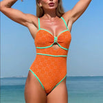 Încarcă imaginea în vizualizatorul Galerie, Costum de baie dintr-o bucată pentru femei, cu decupaj în față, în blocuri de culoare
