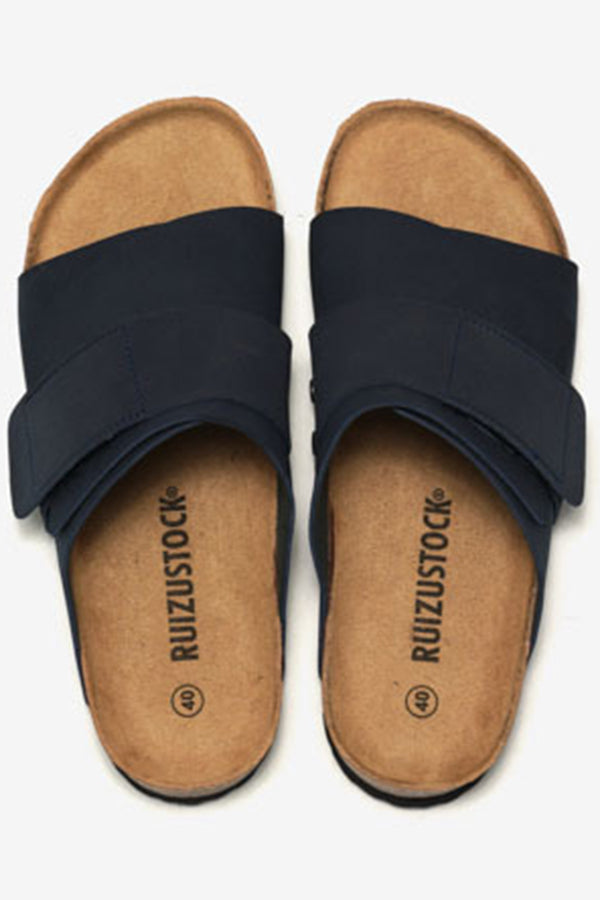 Sandale de plajă din piele mată, fără slip-on
