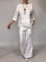 Încarcă imaginea în vizualizatorul Galerie, Set de designer din două piese din bumbac și in
