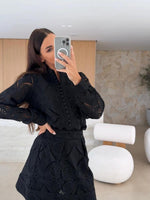 Încarcă imaginea în vizualizatorul Galerie, Set cămașă și fustă 2 în 1 din bumbac și in
