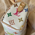Încarcă imaginea în vizualizatorul Galerie, Geantă crossbody Nano Speedy albă cu inscripții colorate Murakami
