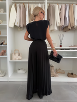 Încarcă imaginea în vizualizatorul Galerie, Costum elegant din două piese, din material de șifon
