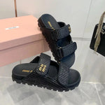 Încarcă imaginea în vizualizatorul Galerie, Papuci cu platformă țesută cu velcro
