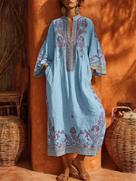 Încarcă imaginea în vizualizatorul Galerie, Rochie brodată manual în stil boem
