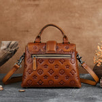 Încarcă imaginea în vizualizatorul Galerie, Geantă crossbody mică pătrată cu lacăt vintage în relief
