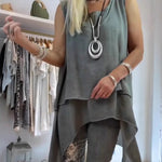 Încarcă imaginea în vizualizatorul Galerie, Set din două piese de damă fără mâneci și pantaloni cu model
