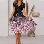 Încarcă imaginea în vizualizatorul Galerie, Rochie midi feminină cu model floral colorat
