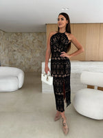 Încarcă imaginea în vizualizatorul Galerie, Rochie fără spate cu decolteu cu capul
