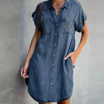 Încarcă imaginea în vizualizatorul Galerie, Rochie din denim S-5XL - look casual și elegant pentru vară
