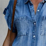 Încarcă imaginea în vizualizatorul Galerie, Rochie din denim S-5XL - look casual și elegant pentru vară
