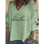 Încarcă imaginea în vizualizatorul Galerie, 2023 Tricou pentru femei Just Breathe
