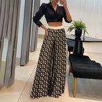 Încarcă imaginea în vizualizatorul Galerie, Cămașă lejeră și pantaloni cu model Set din două piese
