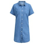 Încarcă imaginea în vizualizatorul Galerie, Rochie din denim S-5XL - look casual și elegant pentru vară
