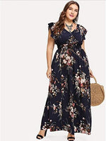 Încarcă imaginea în vizualizatorul Galerie, L-5XL👗Rochie florală cu decolteu în V
