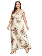 Încarcă imaginea în vizualizatorul Galerie, L-5XL👗Rochie florală cu decolteu în V
