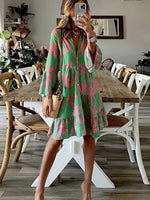 Încarcă imaginea în vizualizatorul Galerie, Rochie boema eleganta de dama cu decolteu in V
