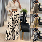 Încarcă imaginea în vizualizatorul Galerie, Cămașă lejeră și pantaloni cu model Set din două piese
