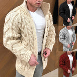 Încarcă imaginea în vizualizatorul Galerie, palton jacquard cablu cu guler
