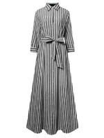 Încarcă imaginea în vizualizatorul Galerie, ROCHIE 100% BUMBAC CLASIC CU DUNGA IMPRIMIE
